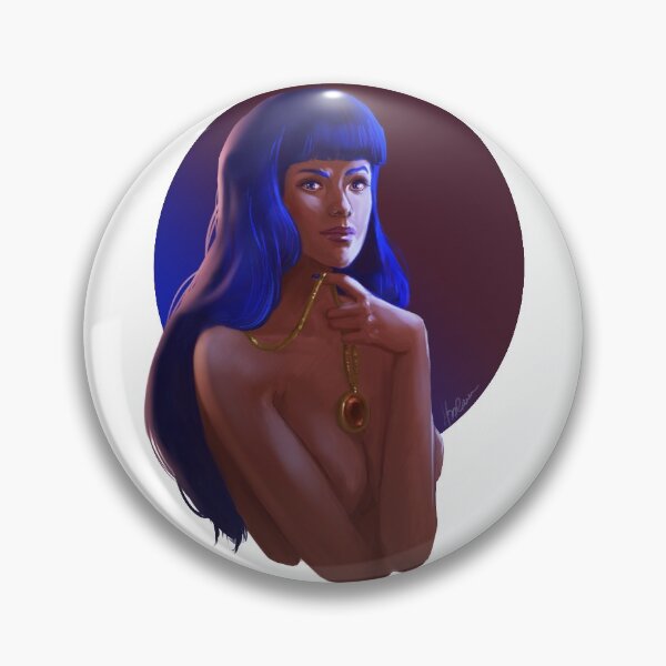 Item preview, Pinup with blue hair and necklace designed and sold by hoshimem.