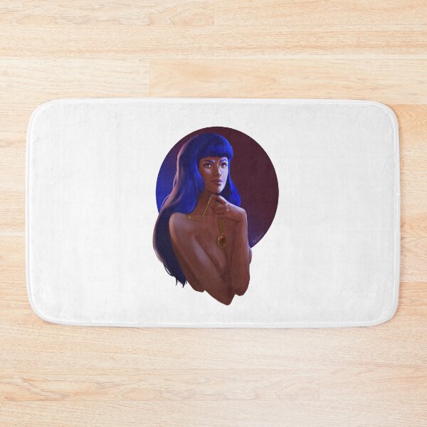 Item preview, Pinup with blue hair and necklace designed and sold by hoshimem.