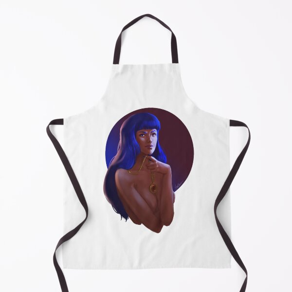 Item preview, Pinup with blue hair and necklace designed and sold by hoshimem.