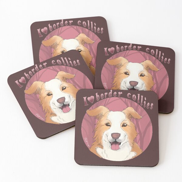 Item preview, I love border collies- red designed and sold by TarniaFedeleArt.