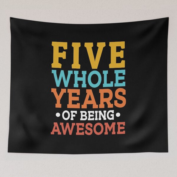 Item preview, 5th Birthday Five Whole Years Of Awesome, Age 5 designed and sold by haselshirt.