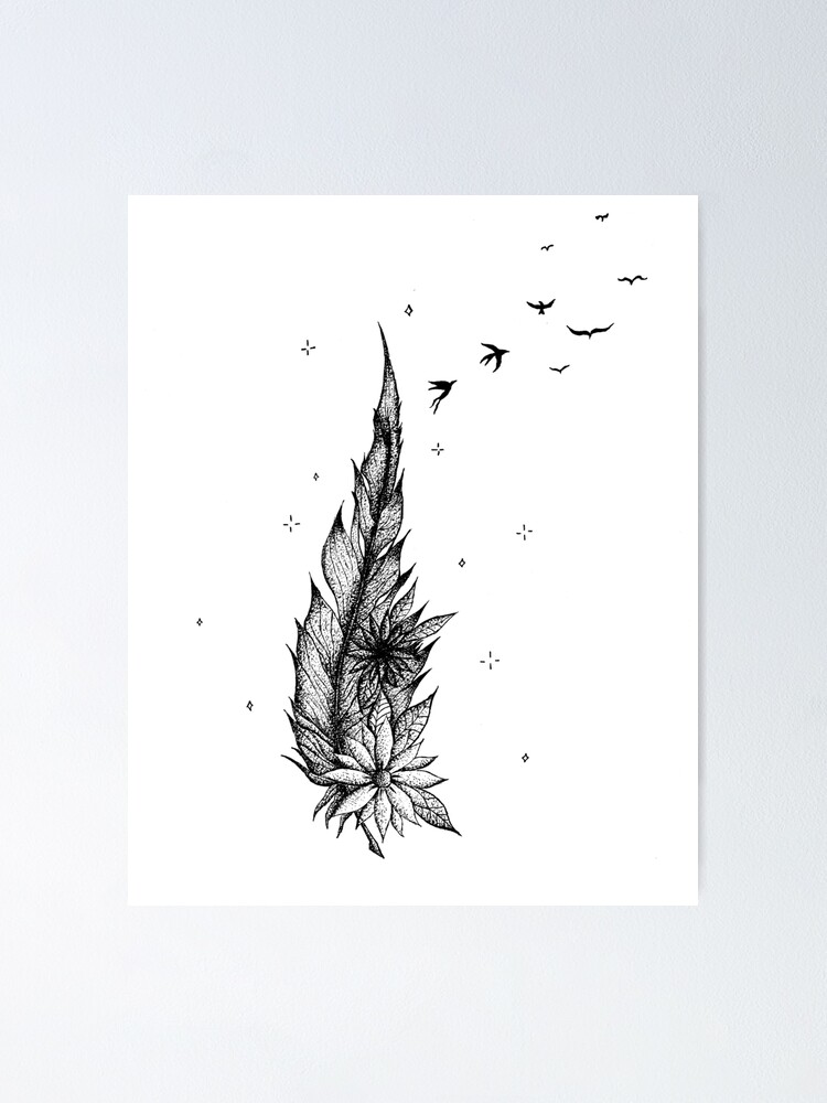 Feather Tattoos and its Designs Ideas Images and Meanings - Black