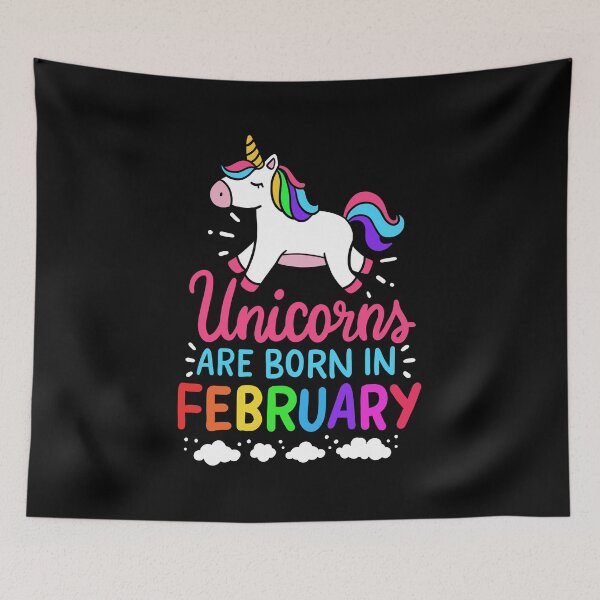Item preview, Unicorns Are Born In February Birth Month Birthday Gift designed and sold by haselshirt.