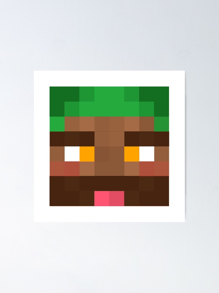 Minecraft Boy Poster By Kiri 311 Redbubble - roblox steve head texture