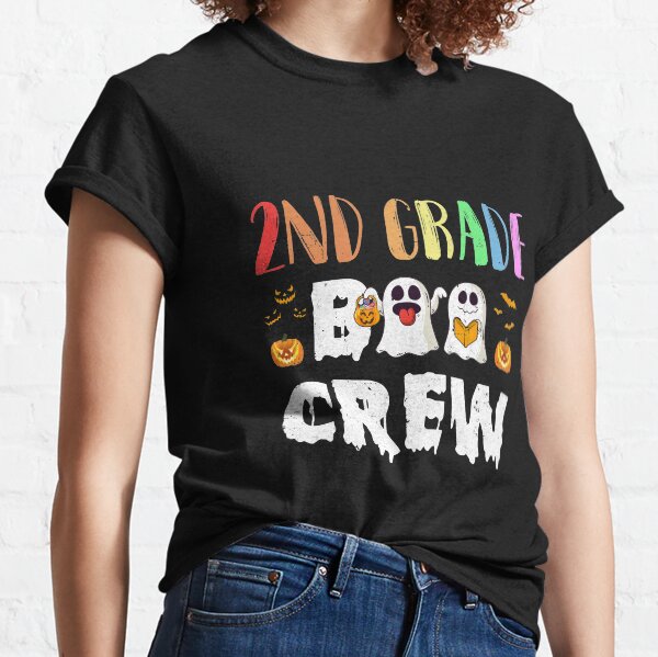 Cute Boo Crew 2nd Grade Teacher Halloween Classic T-Shirt
