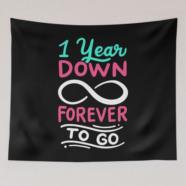 Item preview, 1st Wedding Anniversary - 1 Year Down Forever To Go designed and sold by haselshirt.