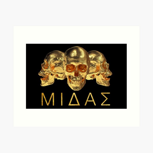 Midas Touch Skull King - Macabre Art - Midas King Gold Skull - Thedopeart