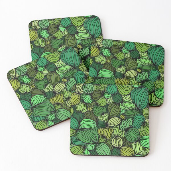 Item preview, abstract green geometric pattern designed and sold by pixelcow333.