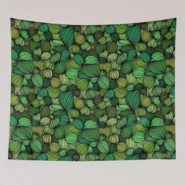 Item preview, abstract green geometric pattern designed and sold by pixelcow333.