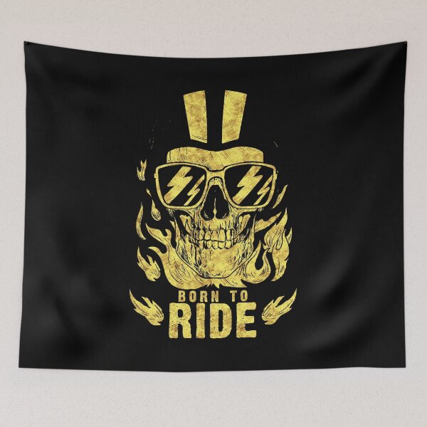 Item preview, Born to Ride Skull Fire Helmet for all the open road lovers designed and sold by Naumovski.