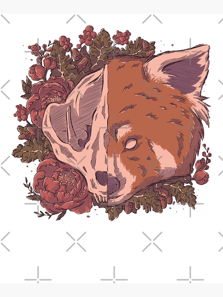 "Autumn Red Panda Skull" Tote Bag for Sale by xMorfina | Redbubble