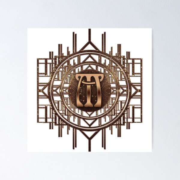 Item preview, Art Nouveau Letter M Monogram Art Deco Vintage Alphabet - Initials designed and sold by Xarah.