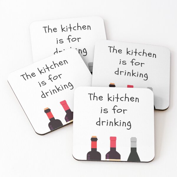 Item preview, The Kitchen is for Drinking Alcohol Print Alcohol Drinking Present designed and sold by hedgedesign.