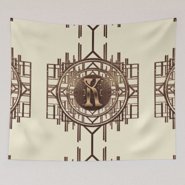 Item preview, Art Deco Letter K Monogram Art Nouveau Vintage designed and sold by Xarah.