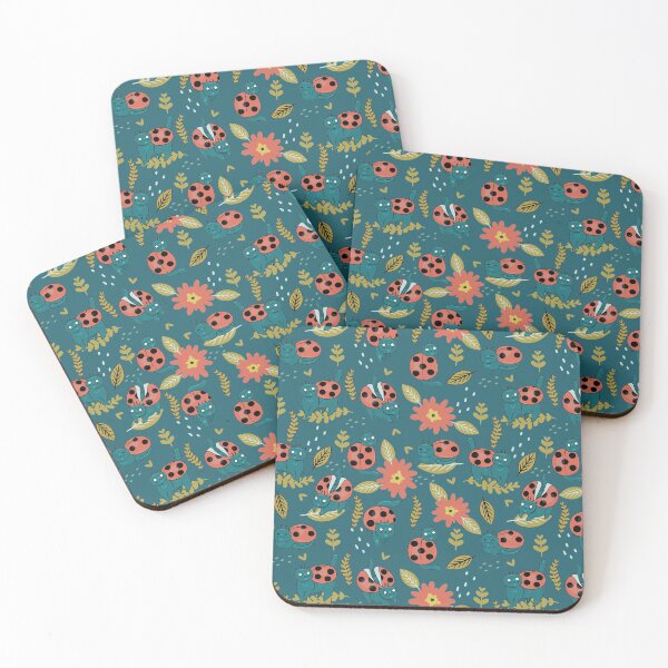 Item preview, Pattern with cats-ladybugs designed and sold by burbura.