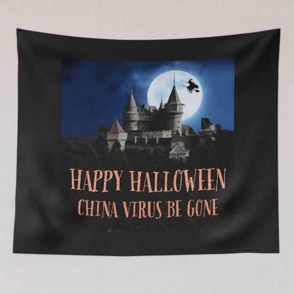 Item preview, Happy Halloween China Virus Be Gone designed and sold by stevenwoodcock.