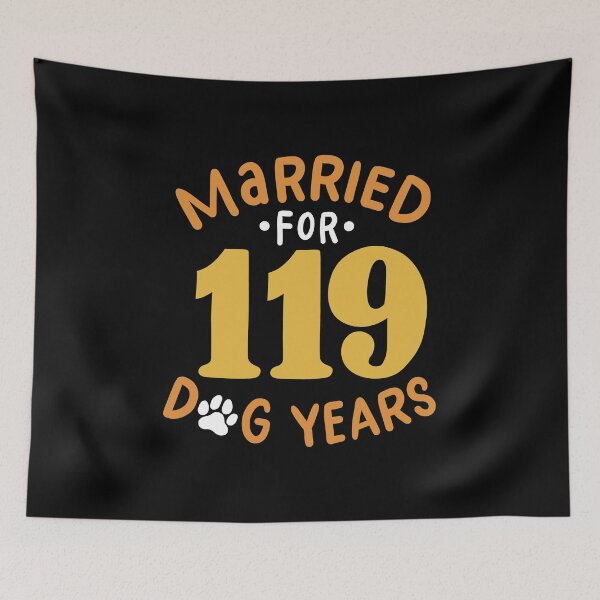 Item preview, 17th Wedding Anniversary, Married For 119 Dog Years designed and sold by haselshirt.