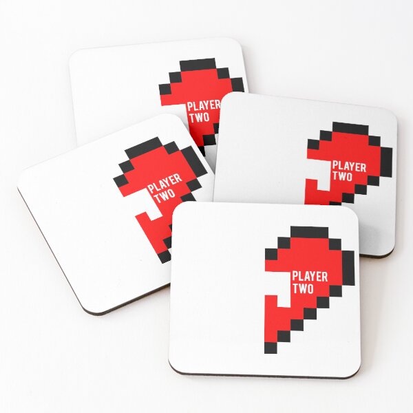 Item preview, Couple Goals - Player Two Gaming Retro Heart designed and sold by 1SilentEcho.
