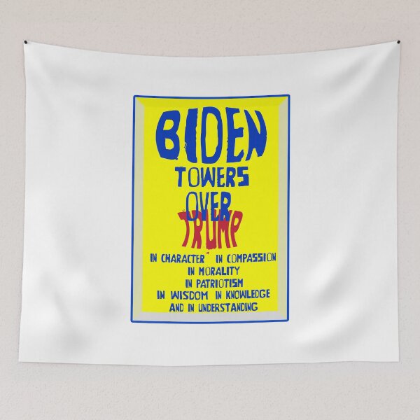 Item preview, Wacky & Fun “BIDEN TOWERS OVER TRUMP…!” Apparel & Accessories designed and sold by Joanenices.