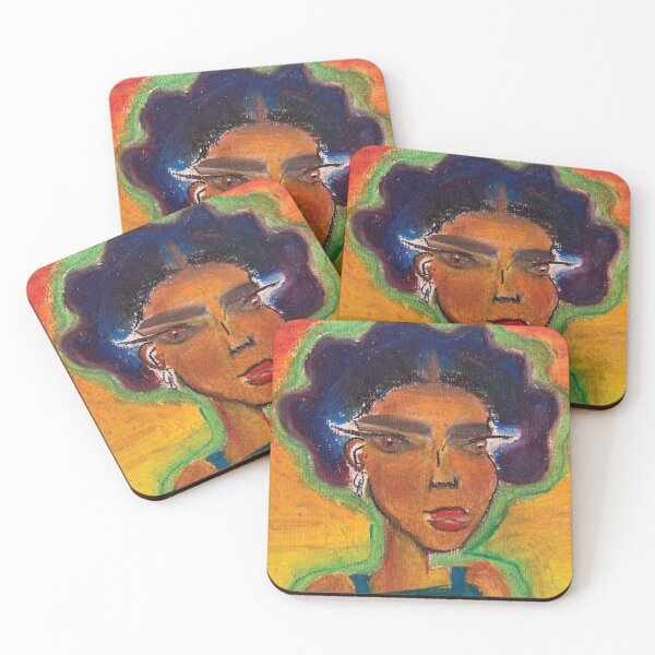 Item preview, Girl looking into distance (oil pastel) designed and sold by hibiscus-.