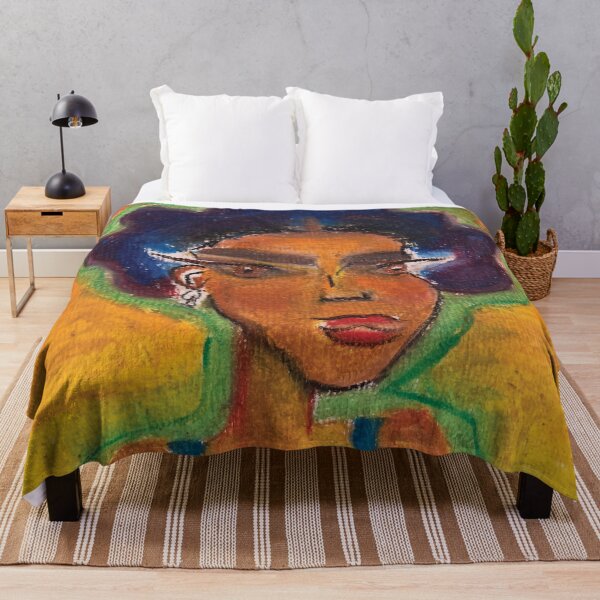 Item preview, Girl looking into distance (oil pastel) designed and sold by hibiscus-.