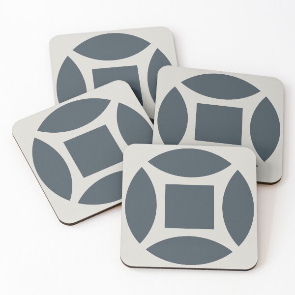 Item preview, Geometric Pattern: Intersect Square: Pebble designed and sold by Red Wolf.