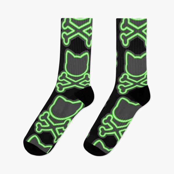 Item preview, Green Neon Cat and Bones designed and sold by BrendenO.