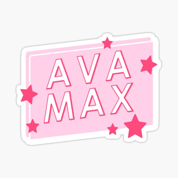 Ava max rosa Quadrat Sticker