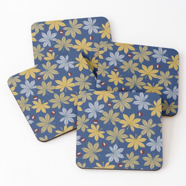 Item preview, autumn horse chestnut leaves designed and sold by rysunki-malunki.