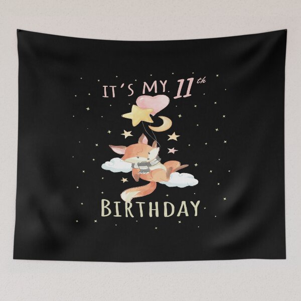 Item preview, It's My 11th Birthday Princess Girl 11 Years Old Fox Lover product designed and sold by Grabitees.