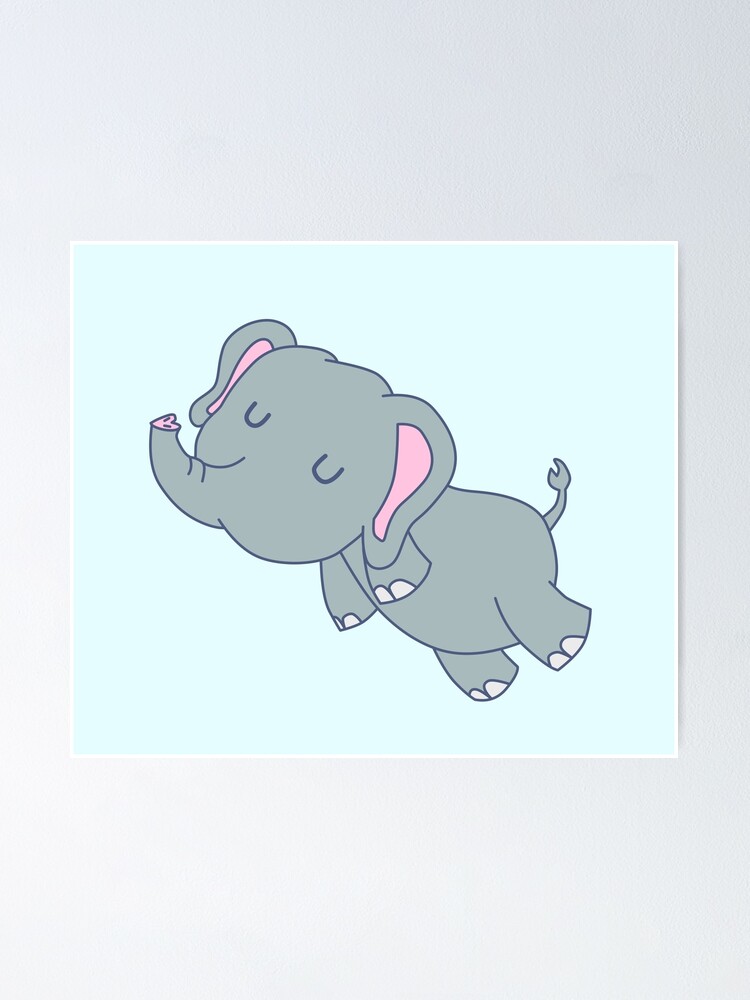 cute elephant sleeping cartoon character design