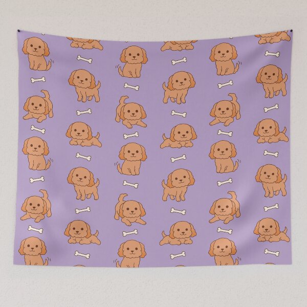 Item preview, Cavoodle puppies - Purple Pattern designed and sold by noryushi.
