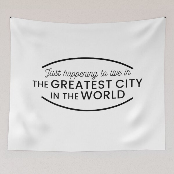 Item preview, Just happening to live in the greatest city in the world Hamilton Quote designed and sold by MonMonTales.