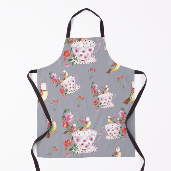 Item preview, Flower tea cup and birds in watercolor designed and sold by latiendadearyam.