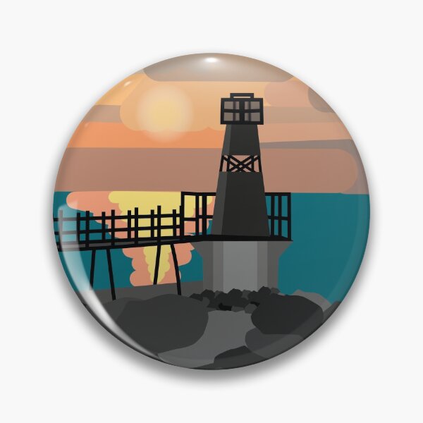 Item preview, Battery Point Portishead Lighthouse with a sunrise background designed and sold by nihemher.