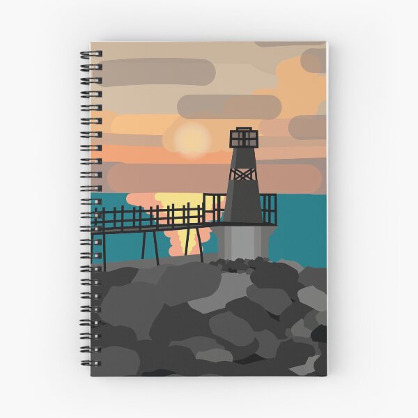 Item preview, Battery Point Portishead Lighthouse with a sunrise background designed and sold by nihemher.
