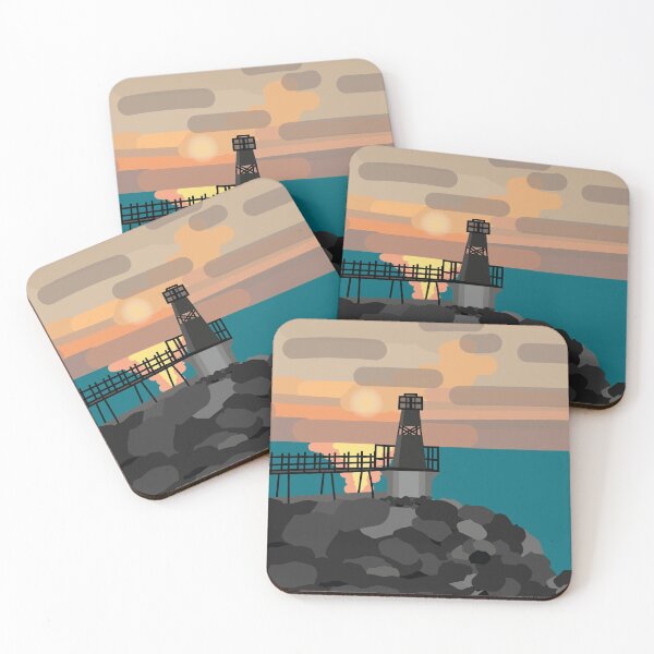 Item preview, Battery Point Portishead Lighthouse with a sunrise background designed and sold by nihemher.