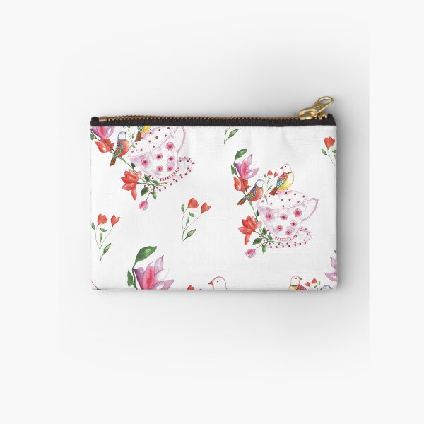 Item preview, Flower tea cup and birds in watercolor designed and sold by latiendadearyam.