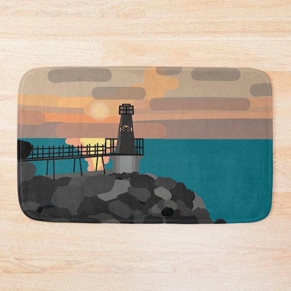 Item preview, Battery Point Portishead Lighthouse with a sunrise background designed and sold by nihemher.