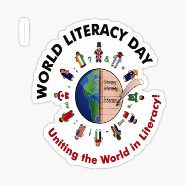 Item preview,  "International Day of Literacy". designed and sold by Mahe Jabeen.