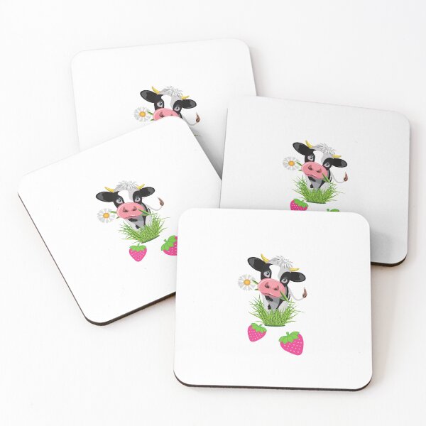 Item preview, Strawberry Cow, Margarita flower and strawberries designed and sold by OneTimeEngineer.