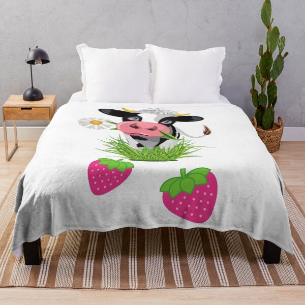 Item preview, Strawberry Cow, Margarita flower and strawberries designed and sold by OneTimeEngineer.
