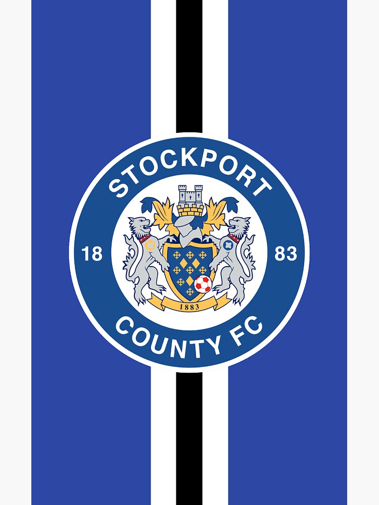 "Stockport County White and Black Stripe" Sticker for Sale by stonkport