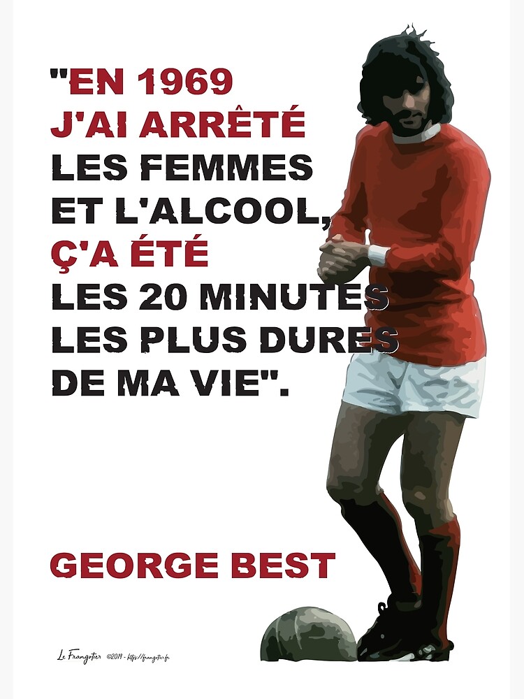 Carte De Vœux Citation George Best En 1969 Par Frangotier Redbubble
