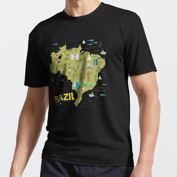 Item preview, Brazil illustrated map designed and sold by Trio's Stuff.