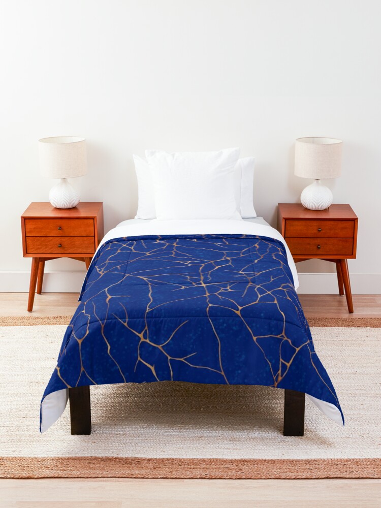 Alternate view of Kintsugi Sapphire Blue Comforter
