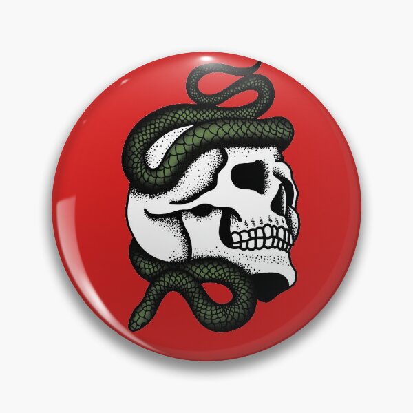 Item preview, Skull and green snake designed and sold by CtlAltDel.