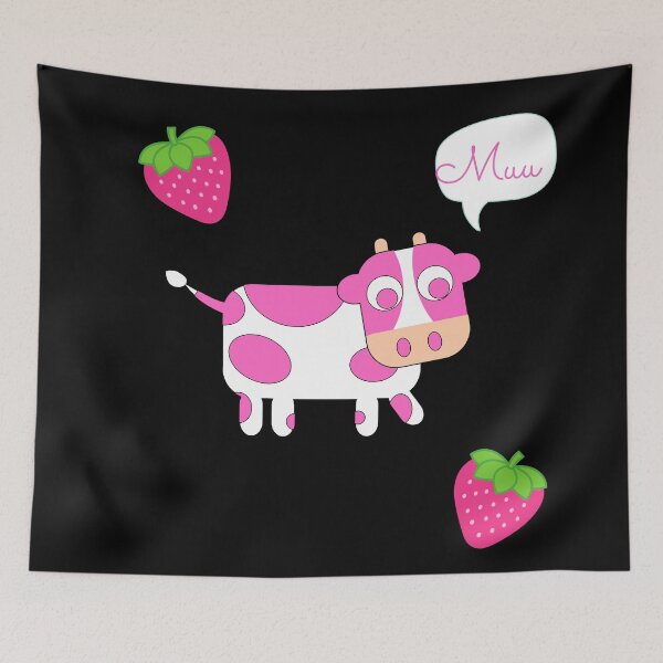 Item preview, Strawberry Cow Pink  designed and sold by OneTimeEngineer.