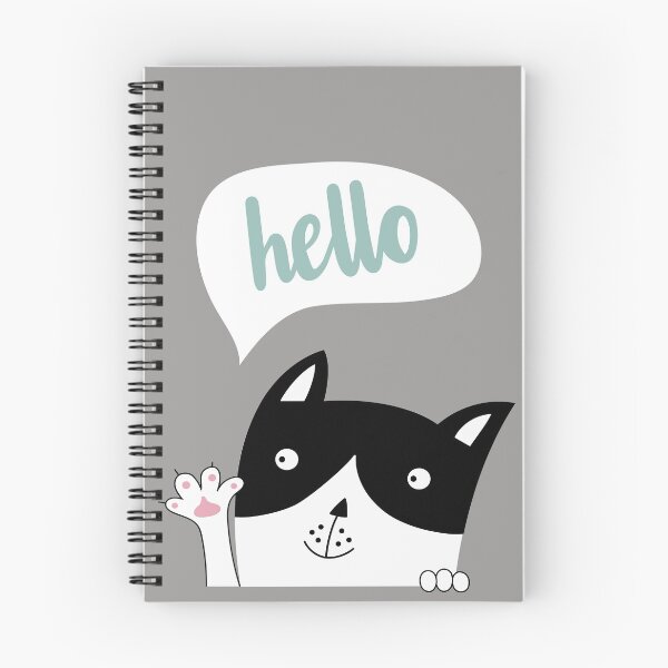 Item preview, Hello - Waving Black and White Kitty designed and sold by cgroenewald.