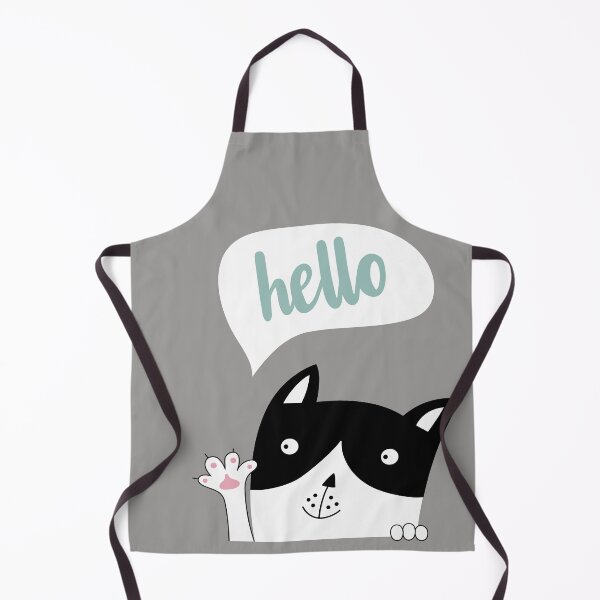 Item preview, Hello - Waving Black and White Kitty designed and sold by cgroenewald.